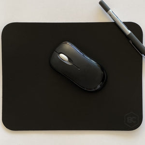 BLCK /CDR. Leather Mousepad Black