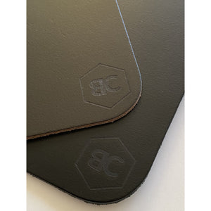 BLCK /CDR. Leather Mousepad Black