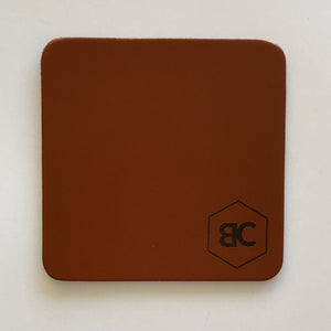 BLCK / CDR. 4 Leather Coasters - Square