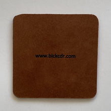 Load image into Gallery viewer, BLCK / CDR. 4 Leather Coasters - Square
