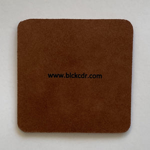BLCK /CDR. 4 Leather Coasters - Square